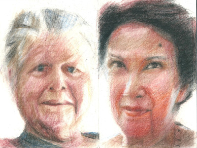 Πίνακας της Γεωργίας Μπλιάτσου από τη συλλογή ΄Απογραφές της μνήμης. Μαρτυρίες από τη Τζιά΄