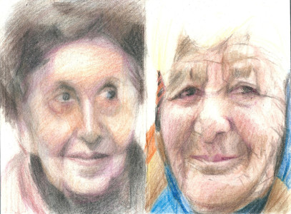 Πίνακας της Γεωργίας Μπλιάτσου από τη συλλογή ΄Απογραφές της μνήμης. Μαρτυρίες από τη Τζιά΄