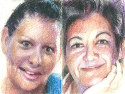 Πίνακας της Γεωργίας Μπλιάτσου από τη συλλογή ΄Απογραφές της μνήμης. Μαρτυρίες από τη Τζιά΄