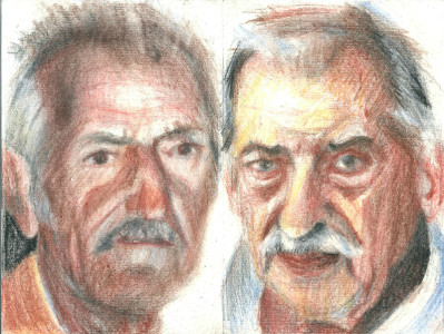 Πίνακας της Γεωργίας Μπλιάτσου από τη συλλογή ΄Απογραφές της μνήμης. Μαρτυρίες από τη Τζιά΄