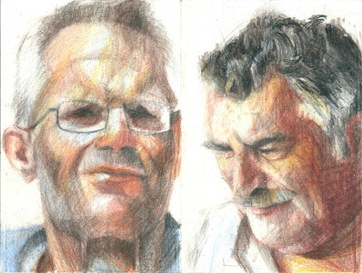 Πίνακας της Γεωργίας Μπλιάτσου από τη συλλογή ΄Απογραφές της μνήμης. Μαρτυρίες από τη Τζιά΄