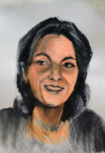 Πίνακας της Γεωργίας Μπλιάτσου από τη συλλογή ΄Απογραφές της μνήμης. Μαρτυρίες από τη Τζιά΄