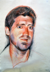 Πίνακας της Γεωργίας Μπλιάτσου από τη συλλογή ΄Απογραφές της μνήμης. Μαρτυρίες από τη Τζιά΄