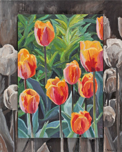 Πίνακας της Γεωργίας Μπλιάτσου από τη συλλογή ΄Φωνές Λουλουδιών΄