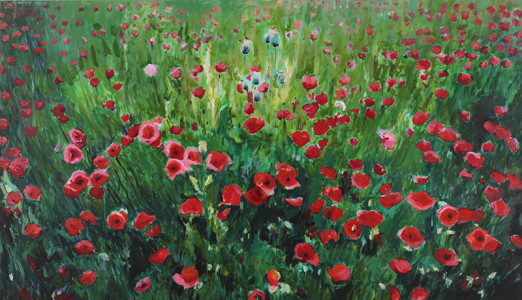 Πίνακας της Γεωργίας Μπλιάτσου από τη συλλογή ΄Φωνές Λουλουδιών΄