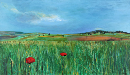 Πίνακας της Γεωργίας Μπλιάτσου από τη συλλογή ΄Φωνές Λουλουδιών΄