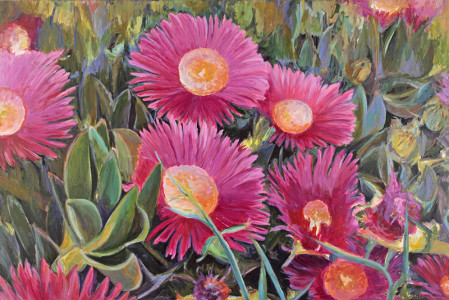 Πίνακας της Γεωργίας Μπλιάτσου από τη συλλογή ΄Φωνές Λουλουδιών΄