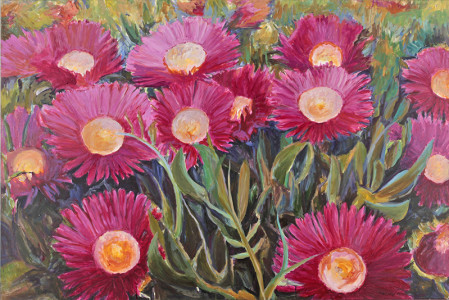 Πίνακας της Γεωργίας Μπλιάτσου από τη συλλογή ΄Φωνές Λουλουδιών΄