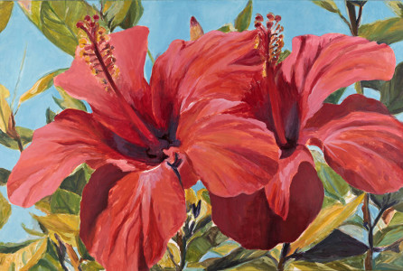 Πίνακας της Γεωργίας Μπλιάτσου από τη συλλογή ΄Φωνές Λουλουδιών΄