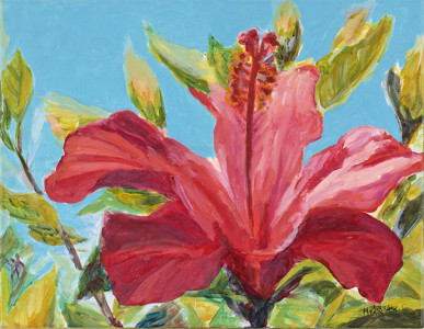 Πίνακας της Γεωργίας Μπλιάτσου από τη συλλογή ΄Φωνές Λουλουδιών΄