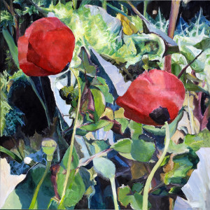 Πίνακας της Γεωργίας Μπλιάτσου από τη συλλογή ΄Φωνές Λουλουδιών΄