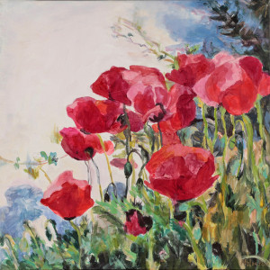 Πίνακας της Γεωργίας Μπλιάτσου από τη συλλογή ΄Φωνές Λουλουδιών΄