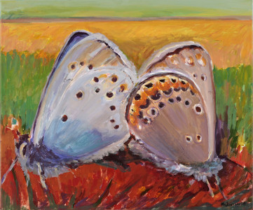 Πίνακας της Γεωργίας Μπλιάτσου από τη συλλογή ΄Φωνές Λουλουδιών΄