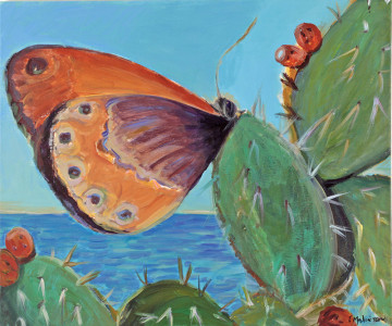 Πίνακας της Γεωργίας Μπλιάτσου από τη συλλογή ΄Φωνές Λουλουδιών΄