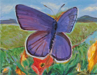 Πίνακας της Γεωργίας Μπλιάτσου από τη συλλογή ΄Φωνές Λουλουδιών΄