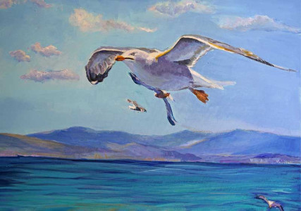 Πίνακας της Γεωργίας Μπλιάτσου από τη συλλογή ΄Λεξιλόγιο Μοναξιάς΄