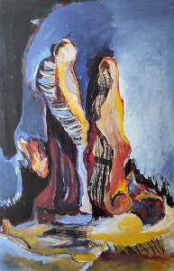 Βοή από το σπήλαιο 60Χ80 Πίνακας της Γεωργίας Μπλιάτσου από τη συλλογή ΄ Συναντήσεις΄