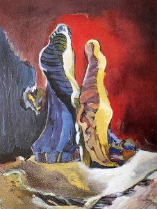 Τι λήθαργος βαθύς!!! 50Χ70 Πίνακας της Γεωργίας Μπλιάτσου από τη συλλογή ΄ Συναντήσεις΄