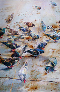 Πίνακας της Γεωργίας Μπλιάτσου από τη συλλογή ΄Ανοιξιάτικες Συναντήσεις΄