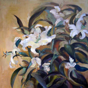 Πίνακας της Γεωργίας Μπλιάτσου από τη συλλογή ΄Πορτρέτα Λουλουδιών΄