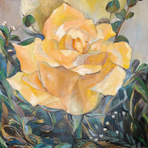 Πίνακας της Γεωργίας Μπλιάτσου από τη συλλογή ΄Πορτρέτα Λουλουδιών΄