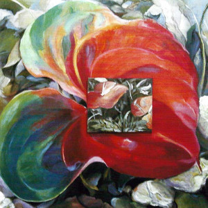 Πίνακας της Γεωργίας Μπλιάτσου από τη συλλογή ΄Πορτρέτα Λουλουδιών΄