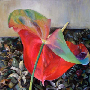 Πίνακας της Γεωργίας Μπλιάτσου από τη συλλογή ΄Πορτρέτα Λουλουδιών΄