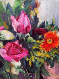 Πίνακας της Γεωργίας Μπλιάτσου από τη συλλογή ΄Πορτρέτα Λουλουδιών΄