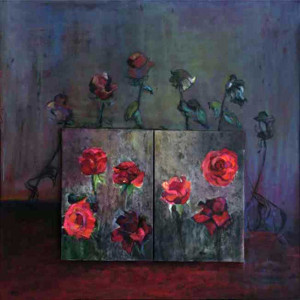 Πίνακας της Γεωργίας Μπλιάτσου από τη συλλογή ΄Πορτρέτα Λουλουδιών΄