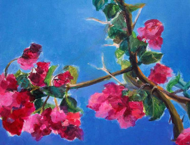 Πίνακας της Γεωργίας Μπλιάτσου από τη συλλογή ΄Πορτρέτα Λουλουδιών΄