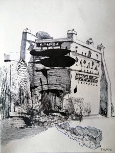 Πίνακας της Γεωργίας Μπλιάτσου για το βιβλίο ΄Ταξιδεύοντας στο φως των Κυκλάδων΄