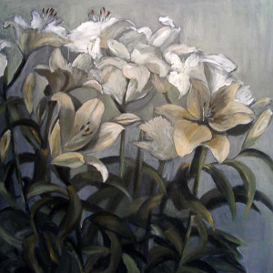 Πίνακας της Γεωργίας Μπλιάτσου από τη συλλογή ΄Περί ανθέων΄