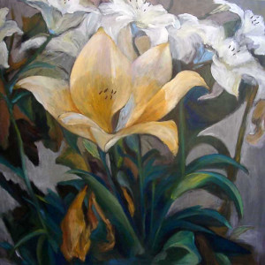 Πίνακας της Γεωργίας Μπλιάτσου από τη συλλογή ΄Περί ανθέων΄