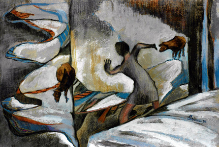 Πίνακας της Γεωργίας Μπλιάτσου από τη συλλογή ΄Πτώσεις΄