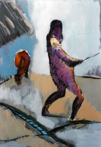 Πίνακας της Γεωργίας Μπλιάτσου από τη συλλογή ΄Πτώσεις΄