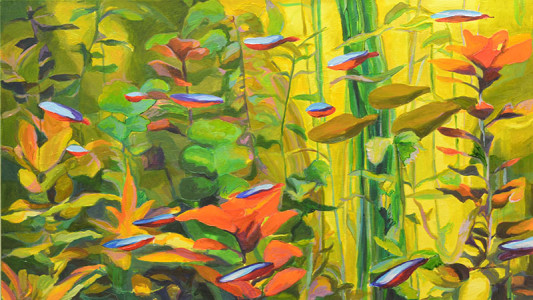 Πίνακας της Γεωργίας Μπλιάτσου από τη συλλογή ΄Χωρίς άκρη΄