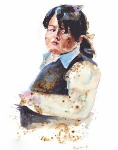 Πίνακας της Γεωργίας Μπλιάτσου από τη συλλογή ΄Τα πρόσωπα της Λάρισας΄