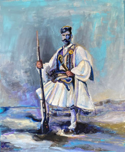 Πίνακας της Γεωργίας Μπλιάτσου από τη συλλογή ΄Γαλάζια Επέτειος΄