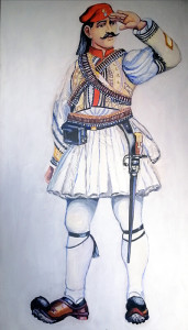 Πίνακας της Γεωργίας Μπλιάτσου από τη συλλογή ΄Γαλάζια Επέτειος΄