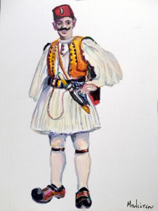 Πίνακας της Γεωργίας Μπλιάτσου από τη συλλογή ΄Γαλάζια Επέτειος΄