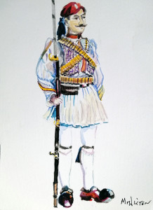 Πίνακας της Γεωργίας Μπλιάτσου από τη συλλογή ΄Γαλάζια Επέτειος΄